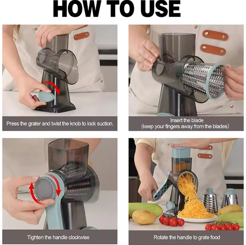 Rallador de queso giratorio Manual para cortador de verduras